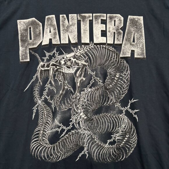 Pantera Electrified Skeletal Snake Thrash Metal T-Shirt XXL - Picture 2 of 5